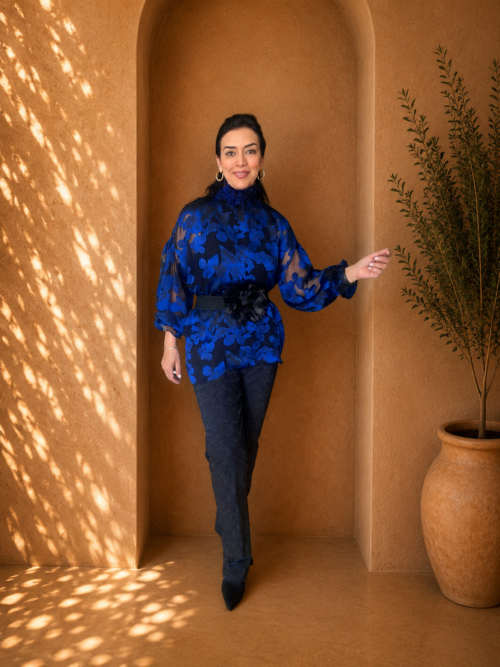 Butterfly Burnout Blouse