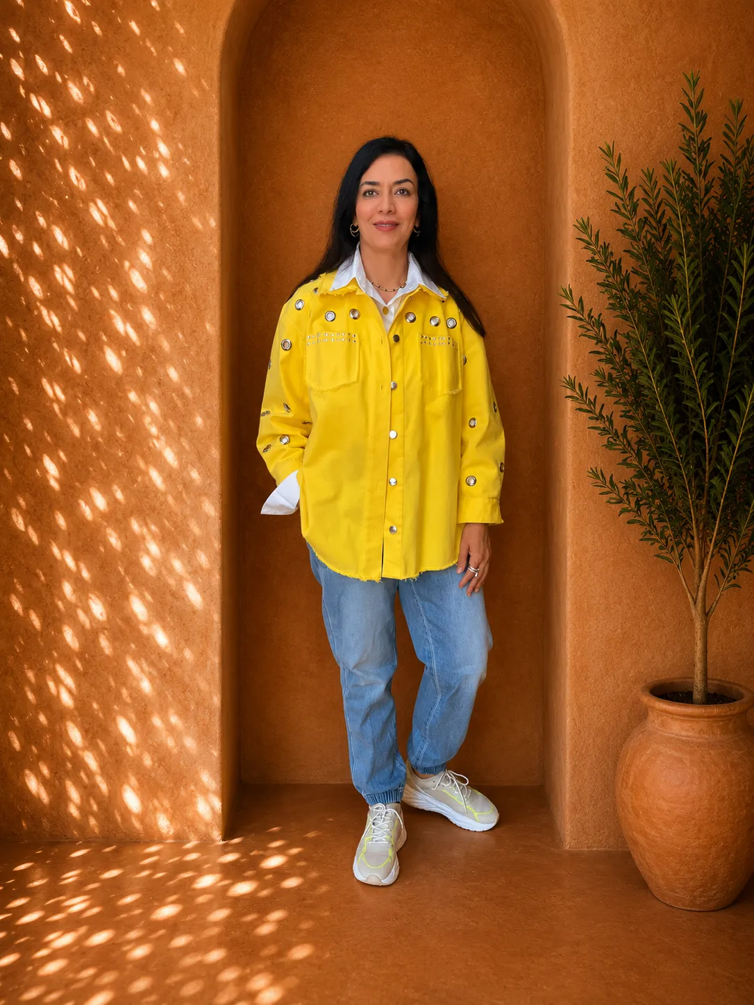 Studded Frayed Shacket