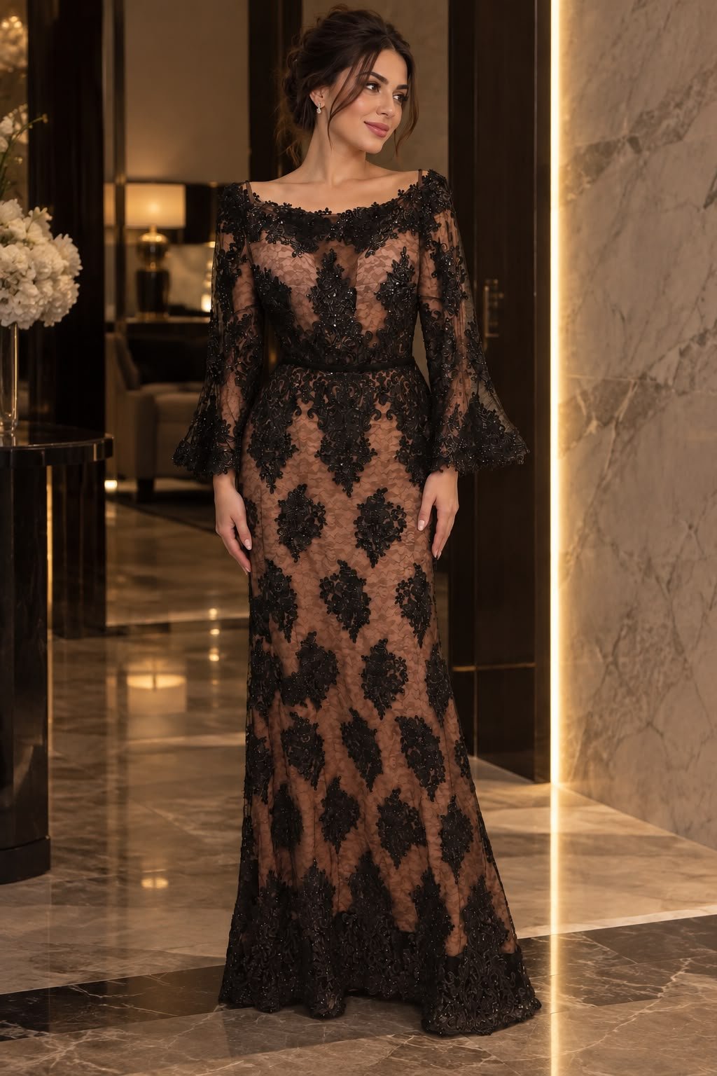 Brown&Black Dress