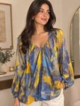 Blue&Yellow Blouse